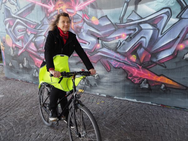Drachenhaut Edition 2in1 neongelb – Regenschutz für Radler